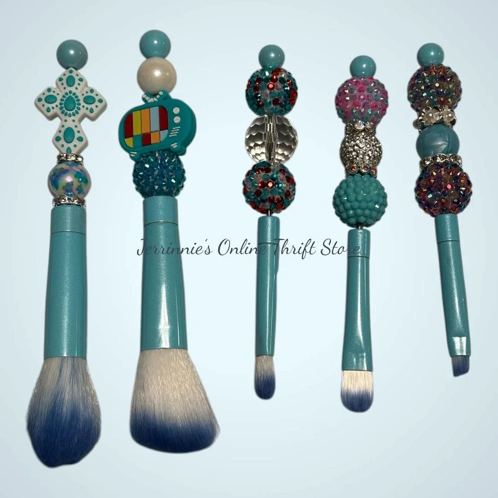 Custom Made Bling Makeup Brush Set‎